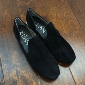 Deltan Women's Black Suede Loafers NWOT